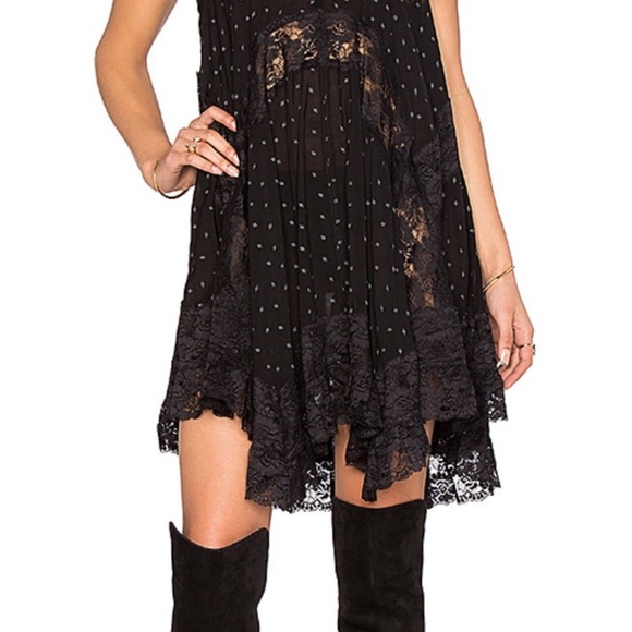 Free People black slip dress NEW without tag - Picture 2 of 4